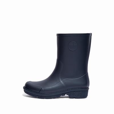 Fitflop Women's WONDERWELLY Short Rain Boots - Navy, KI1937045